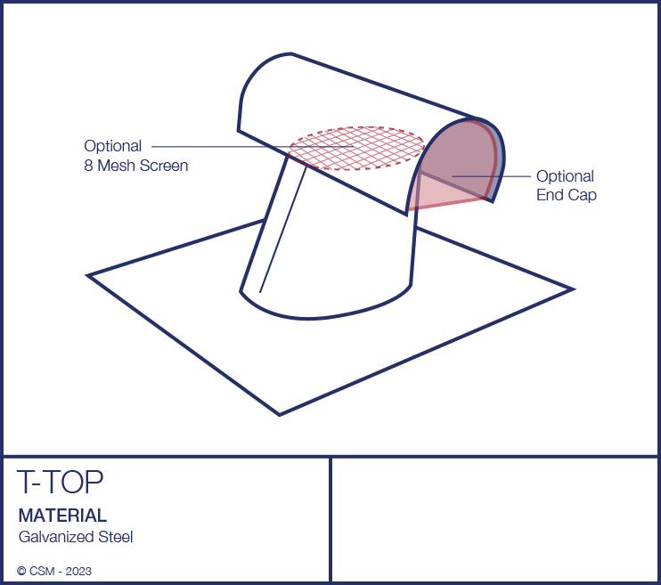 Galvanized T-Top Diagram