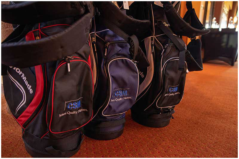 CSM Embroidered Gold Bags