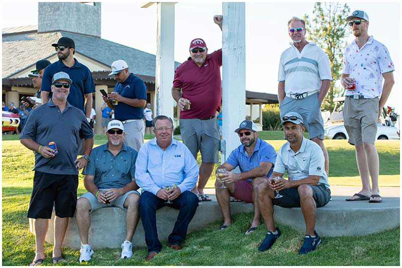 Golfers in the shade